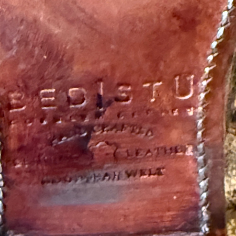 BED|STU Distressed Black and Tan Lace-Up Boots - Picture 5 of 5